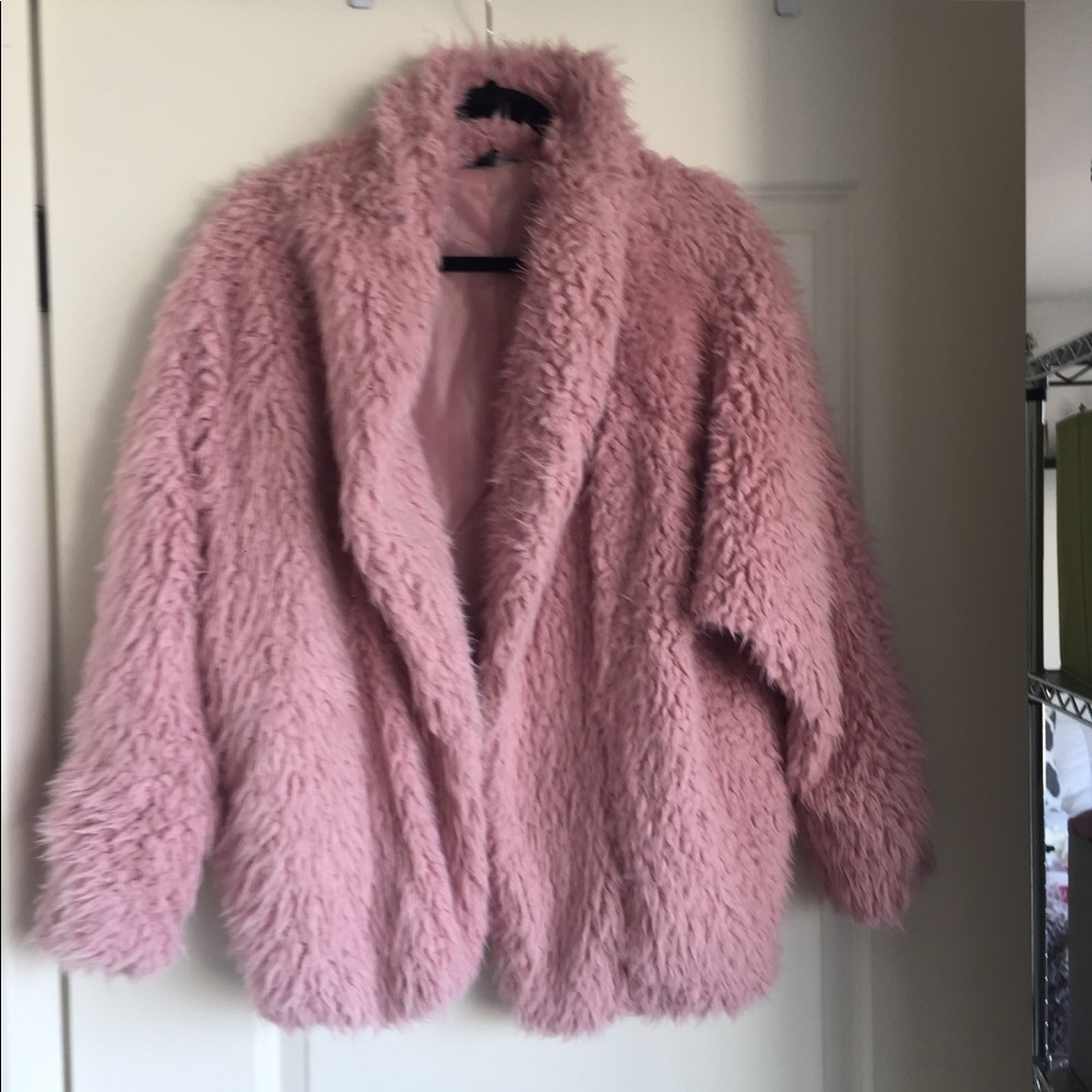 Pink Faux Fur Jacket